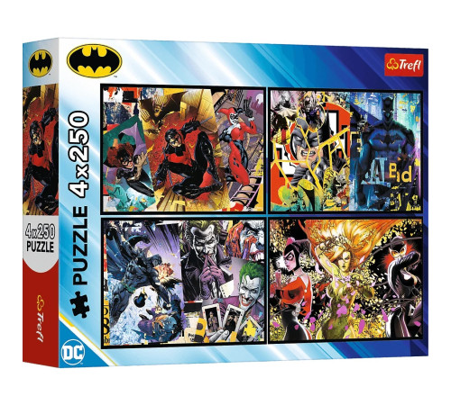  trefl 13310 puzzle 4 în 1 "batman în acțiune" (4х250 el.)