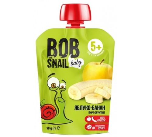 Детское питание в Молдове bob snail Пюре Яблоко-Банан (5 м+) 90 гр.