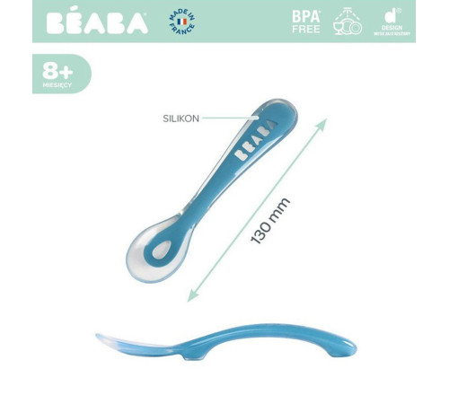 beaba 2854 lingura de silicon (8 m+) albastru