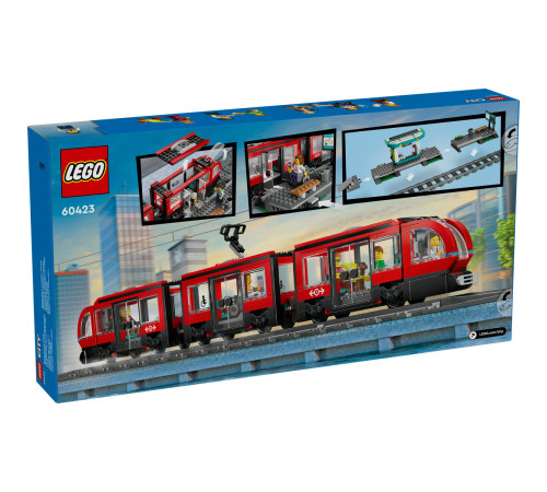 lego city 60423 constructor "statie si tramvai in centrul orasului" (811el.)