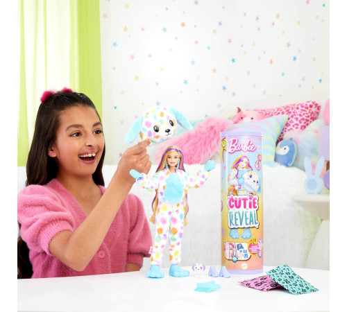 barbie hrk41păpușă "cutie reveal: dalmatian"