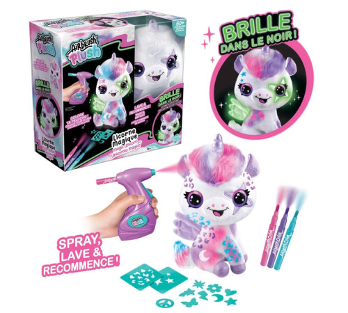 canal toys 274cl jucărie de colorat unicorn airbrush plus glow in the dark