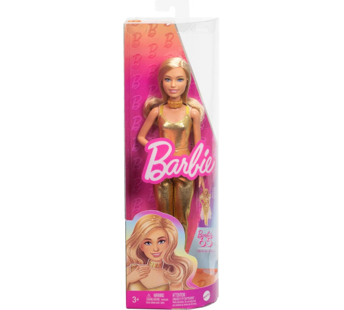 barbie hrh19 Кукла "Модница" в золотистом комбинезоне