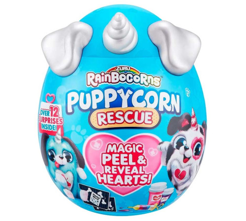  zuru rainbocorns 9261 jucarie de plus surpriza "puppycorn rescue"