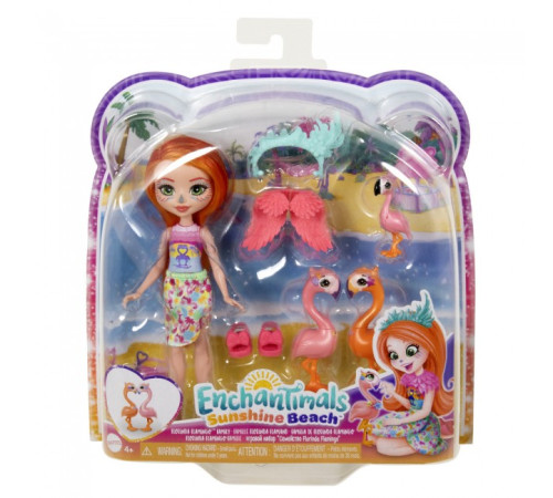 enchantimals hrx85 setul de joc "familia flamingo a lui florinda"