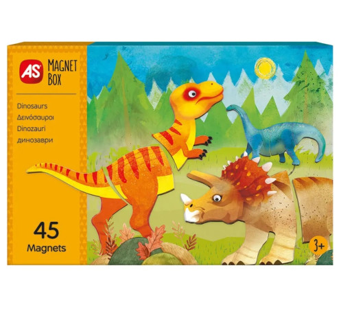 as kids 1029-64066 set magnetic "dinozauri"