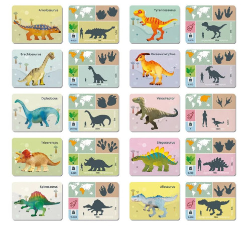 as kids 1029-64066 set magnetic "dinozauri"