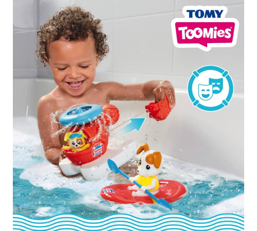 tomy e73307 Игрушка для купания "Лодка и вертолёт"