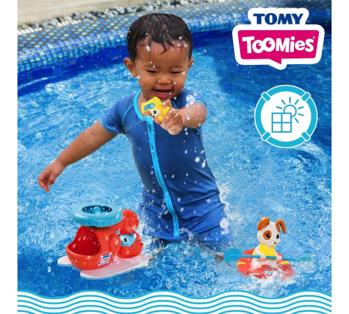 tomy e73307 Игрушка для купания "Лодка и вертолёт"