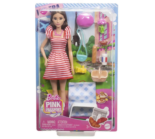 barbie hwh99 păpușa "pink passport" în paris