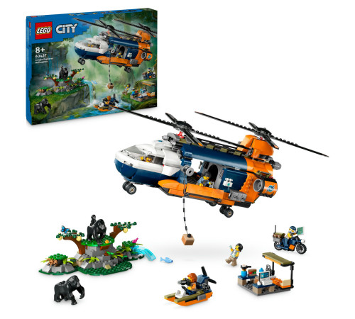 lego city 60437 Конструктор "Вертолет Исследователь джунглей в базовом лагере" (881 дет.)