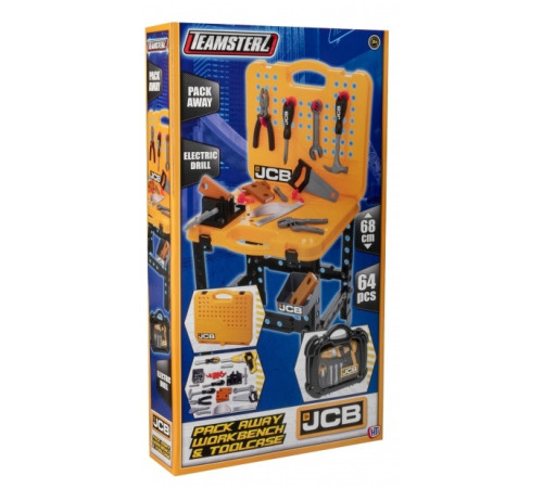  teamsterz 1684821 set de joacă jcb "bancul de lucru și valiză cu unelte"