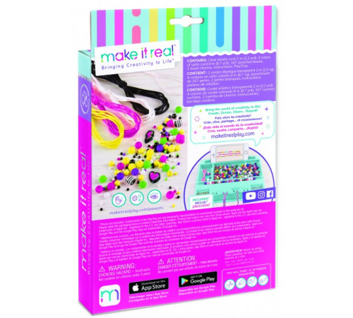 make it real 1209m set de creativitate "charm bratari - stil neon"