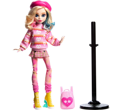 monster high wednesday hxj05 Коллекционная кукла "Энид Синклер" в розовом 