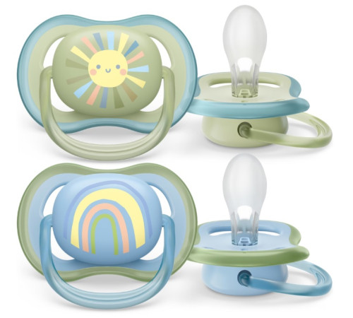 avent scf085/58 suzera din silicon "ultra air night" (0-6 m) 2 buc.