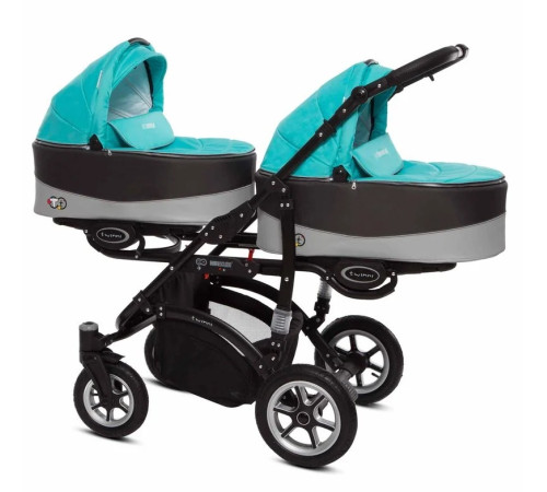 babyactive carucior pentru gemeni 2 in 1 twinni tropic green