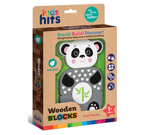  kids hits kh20/004 cuburi de lemn "cute panda"