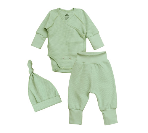 minikin 231660356-62 set de 3 piese "baby style" (m. 56-62) olive