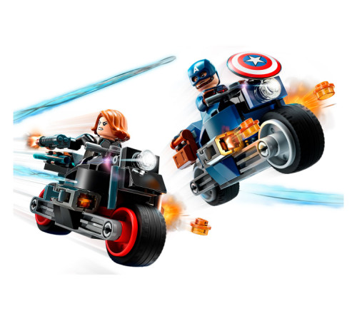 lego marvel 76260 Конструктор "Черная вдова и Капитан Америка на мотоциклах" (130дет.)