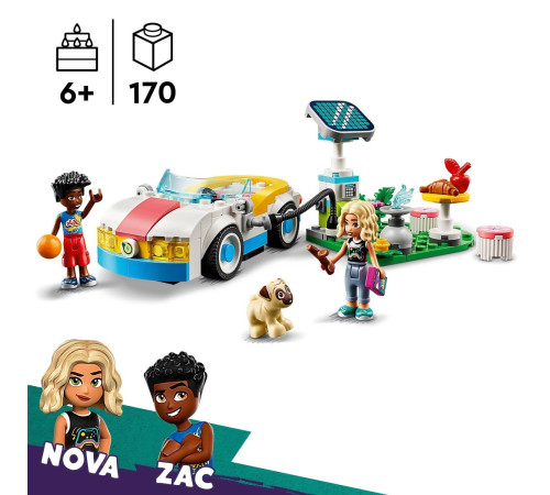 lego friends 42609 constructor "masina electrica si incarcator" (170 el.)