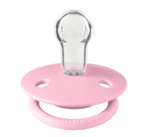 bibs suzeta rotunda din silicon de lux (0-36 luni) baby pink