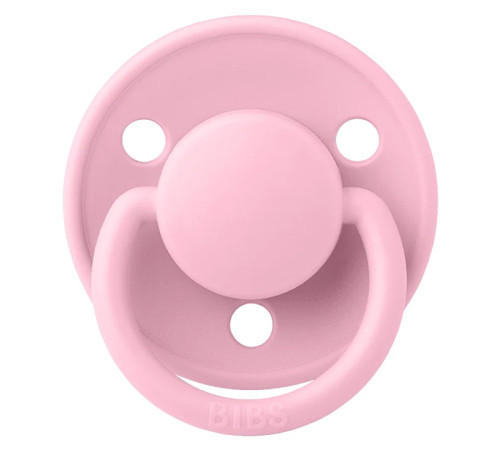 bibs suzeta rotunda din silicon de lux (0-36 luni) baby pink