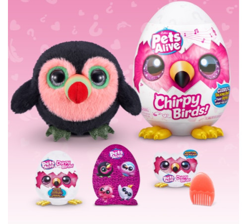 zuru pets alive 9537z Интерактивная игрушка "chirpy birds"