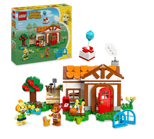 lego animal crossing 77049 constructor "vizita la domiciliu a isabellei" (389 el.)