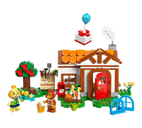 lego animal crossing 77049 constructor "vizita la domiciliu a isabellei" (389 el.)