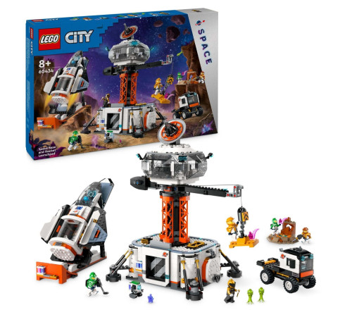 lego city  60434 constructor "baza spatiala si platforma de lansare a rachetei" (1422 el)