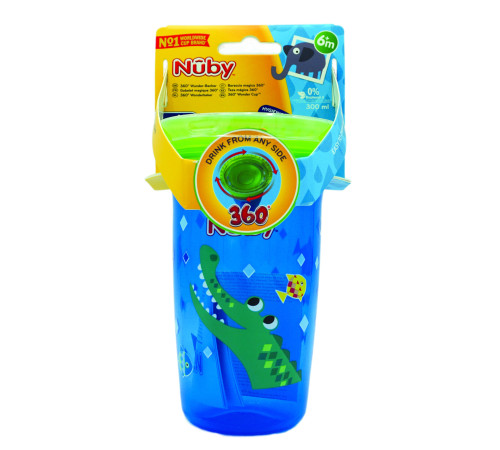 nuby nv0414002 Поильник 360° "wonder cu" (6 м+) 300 мл.