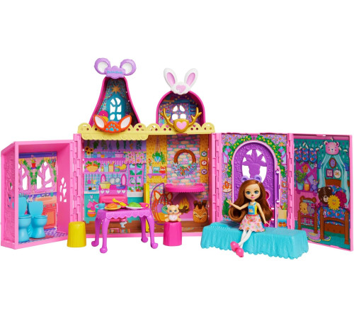 enchantimals hxl53  set de joc "casa prieteniei" cu accesorii