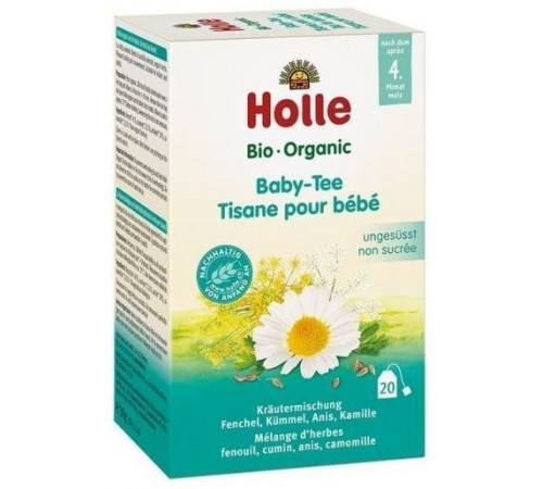 Детское питание в Молдове holle bio organic Детский травяной чай (4 м+) 20 пакетиков