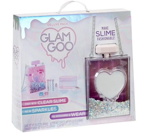 glam goo 560404 set creație slime "deluxe pack" cu accesorii