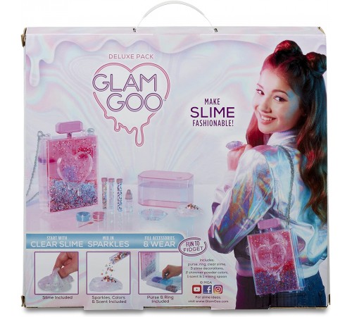 glam goo 560404 set creație slime "deluxe pack" cu accesorii