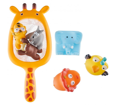  roxy rrt-813 Набор игрушек для ванны с сачком "Сафари" (7 шт.)