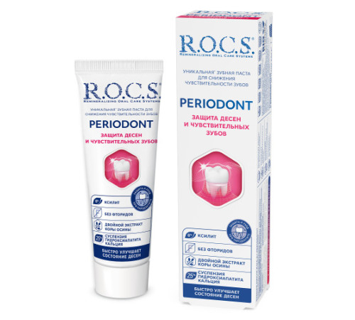  r.o.c.s. Зубная паста periodont для защиты десен от кровоточивости и воспаления (94 гр) 476113