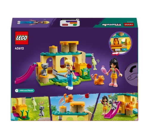 lego friends 42612 constructor "aventuri pe terenul de joaca pentru pisici" (87 el.)