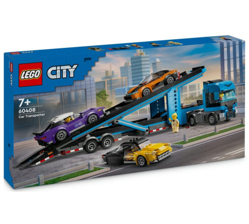  lego city 60408 constructor "camion transportor de masini sport" (998 el.)