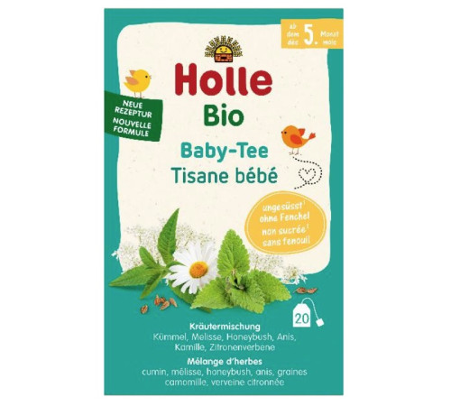 holle bio organic Детский травяной чай (5 м+) 20 пакетиков