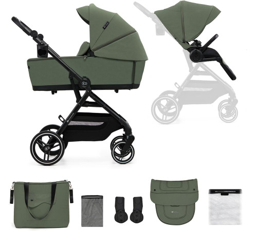 kinderkraft cărucior 2-in-1 yoxi verde