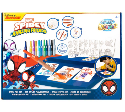  canenco sp22368 set pentru desen cu un pix cu aerosoli "spider-man"