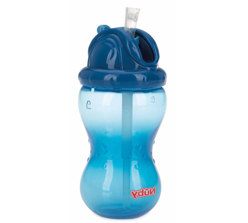 nuby nv0404001 Поильник "no-spill flip-it" c трубочкой (12м+) 360 мл.