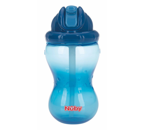 nuby nv0404001 Поильник "no-spill flip-it" c трубочкой (12м+) 360 мл.