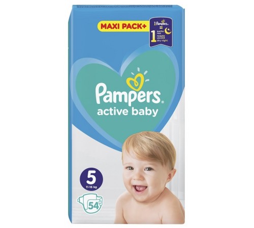  pampers active baby 5 (11-16 кг.) 54 шт.