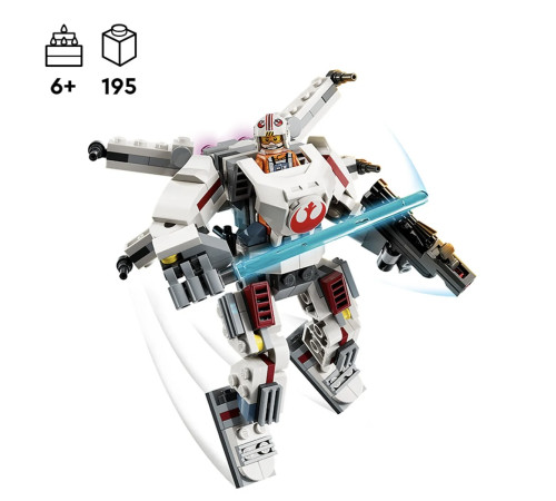 lego star wars 75390 constructor "luke skywalker x-wing mech" (195 el.)