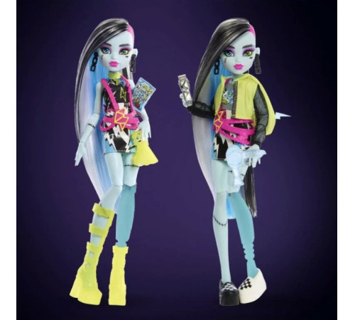 monster high hnf79 set de joc cu păpușa frankie stein seria secretele in dulap 