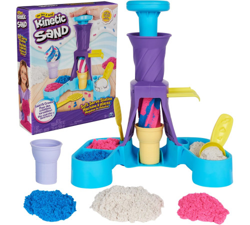 kinetic sand 6068385 set de nisip cinetic "fabrica de înghețată"