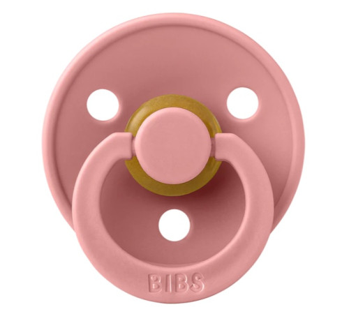  bibs Пустышка круглая латексная color (0-6 м.) dusty pink