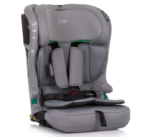 chipolino Автокресло  i-size с isofix "lux Х" xstklx0242gn (76-150 см.) серый